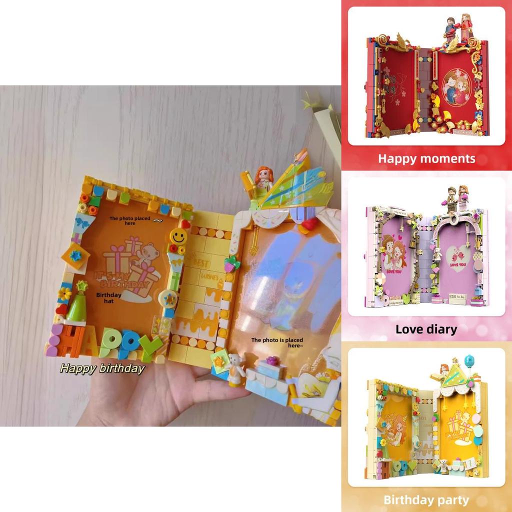 Creative Diy Photo Album With Abs Plastic Blocks For Couples Birthday Gift