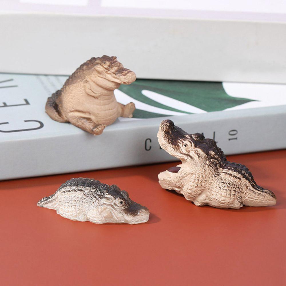 Mini Crocodile Tea Pet Handmade Crocodile Statue  Tea Ceremony Tea Play Home Boutique