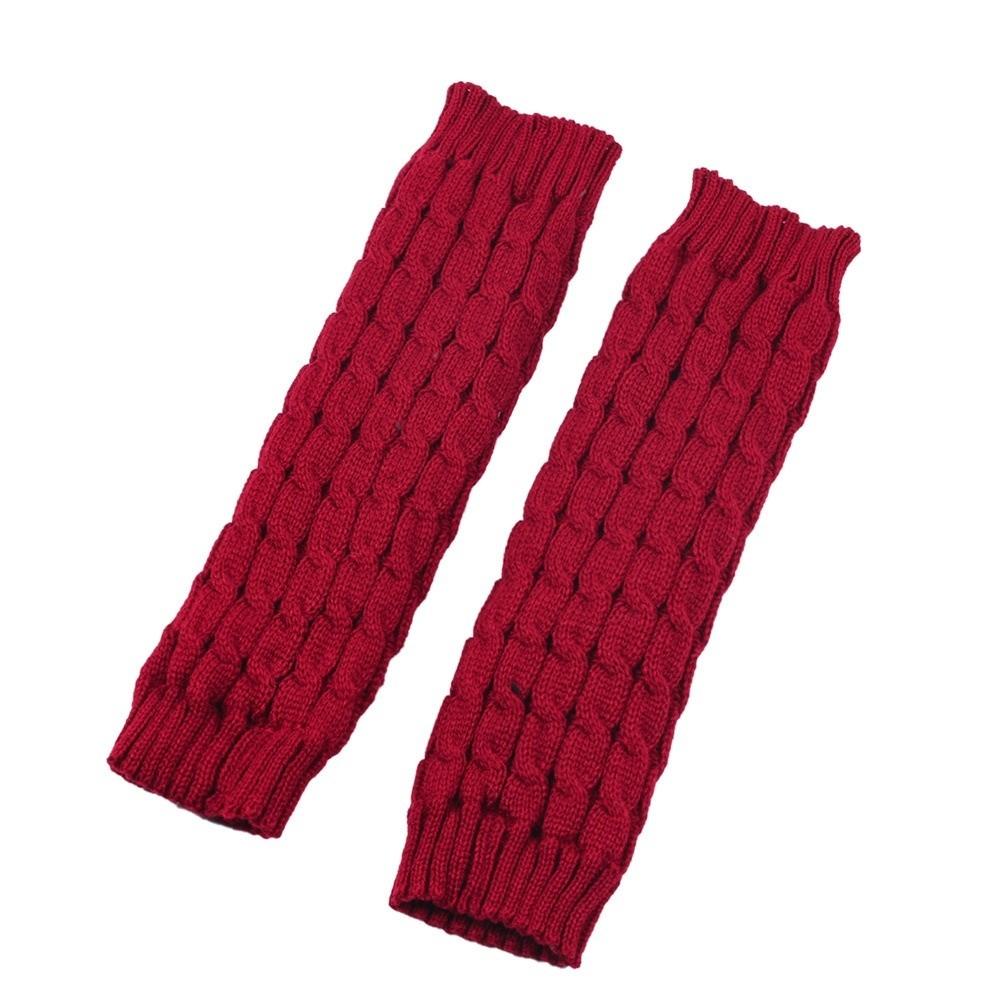 Thickened Winter Leg Warmers Foot Cover Knitted Leg Coverings Socks Fleece Leg Warmers Women