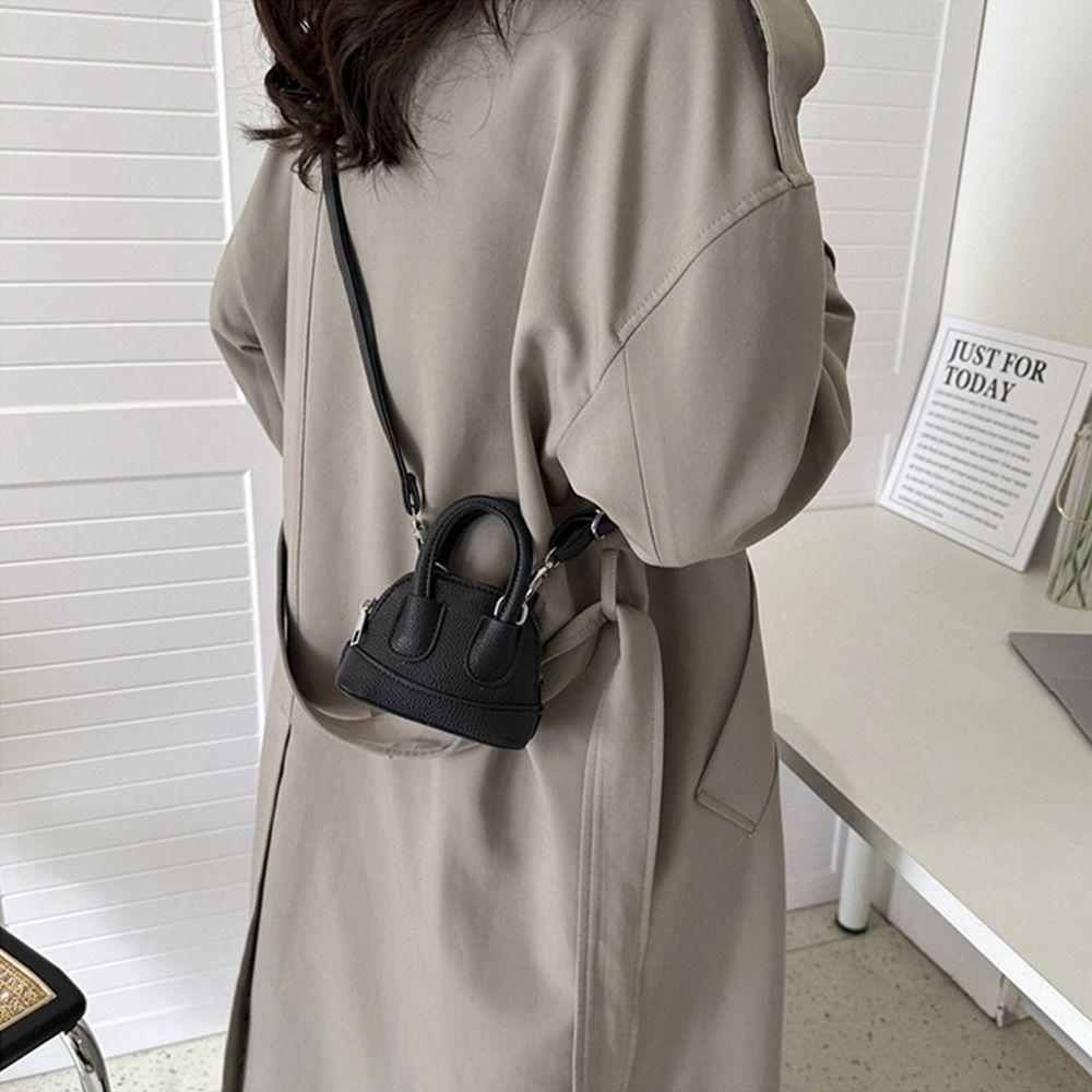 Solid Color Parent-child Bag PU Leather Sweet Shoulder Bag Cute Mini PU Crossbody Bag  Summer