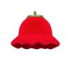 Tomato Winter Fisherman Hat Rolled-up Beanie Hat Cute Plush Bucket Hat  Outdoor