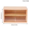 Miniature Wall Cabinet for Dollhouse with Sliding Door -1:12 Storage Showcase Furniture Model Decor Toy Doll House Accessories