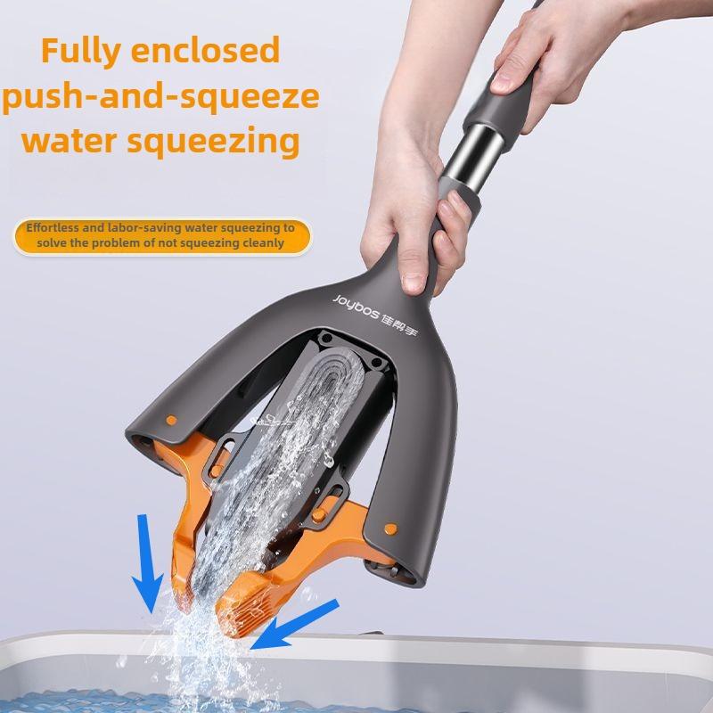 Joybos Wash Free Portable Self Squeeze Short Mini Mop Portable Mini Mop for Bathroom Kitchen Desktop Glass and Car Window