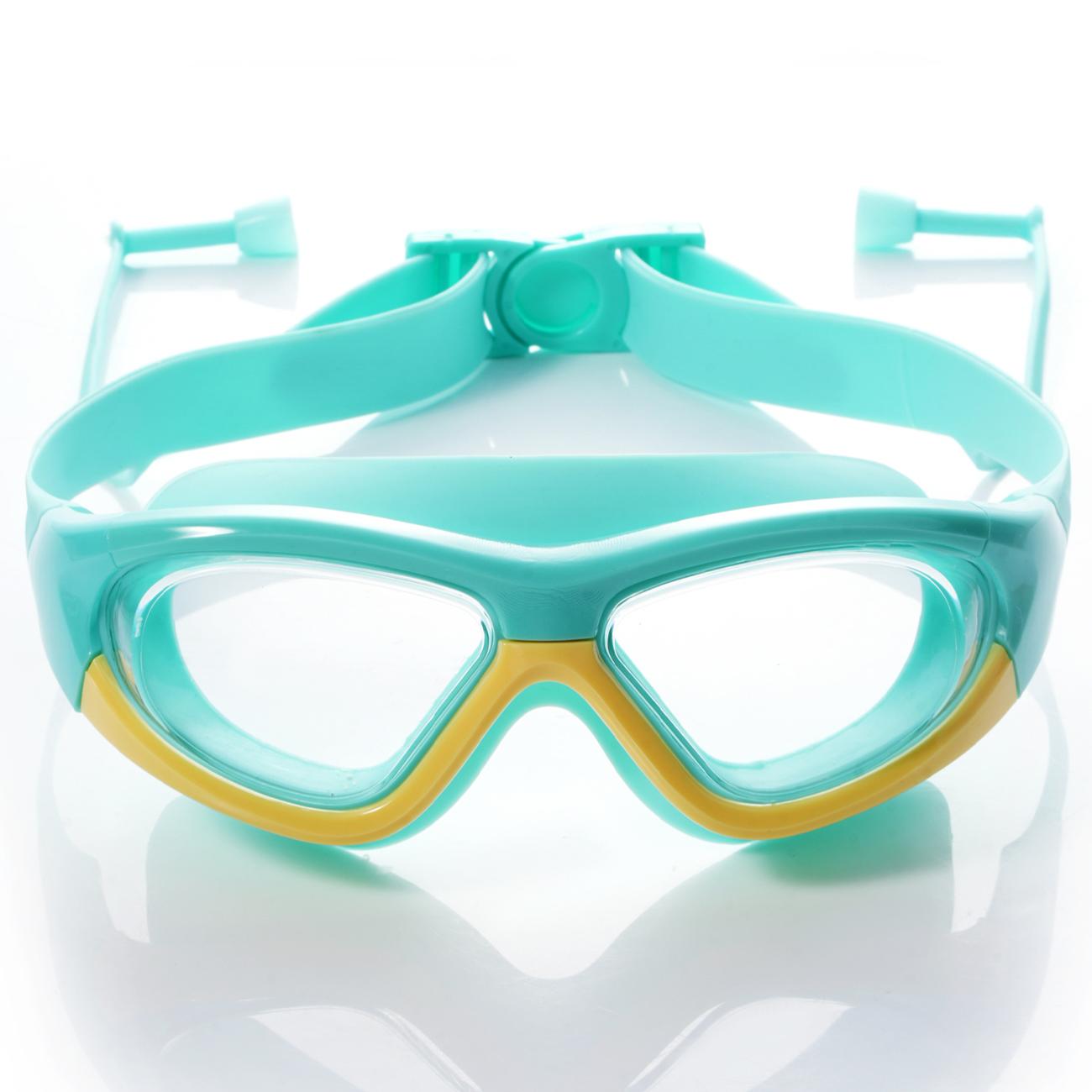 

1PC Panoramic Swim Goggles - Fog UV Leak Proof - Comfortable No Goggle Marks зелений