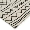 Tapis en coton ethnique naturel-noir 160x230