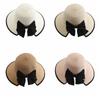 Wide Brim Straw Weave Sun Hat Large Bow Bowknot Sun Cap Fashion Sunscreen Bucket Hat  Outdoor