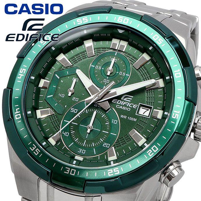 EDIFICE Watch CASIO Chronograph Green Overseas Model EFR-539DE-3AV [Parallel Import]