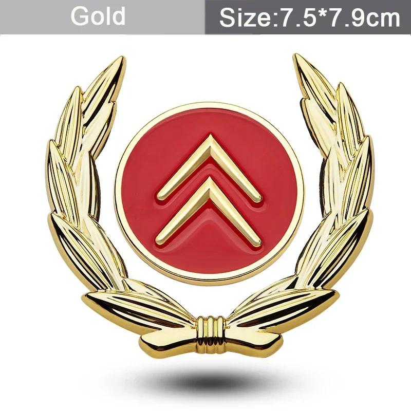 

7.5×7.9cm Citroen Mini Emblem Car Side Sticker Metal Wheat Logo Badge For C2 C1 C3 C4 C5 Berlingo Auto Exterior Accessories красный