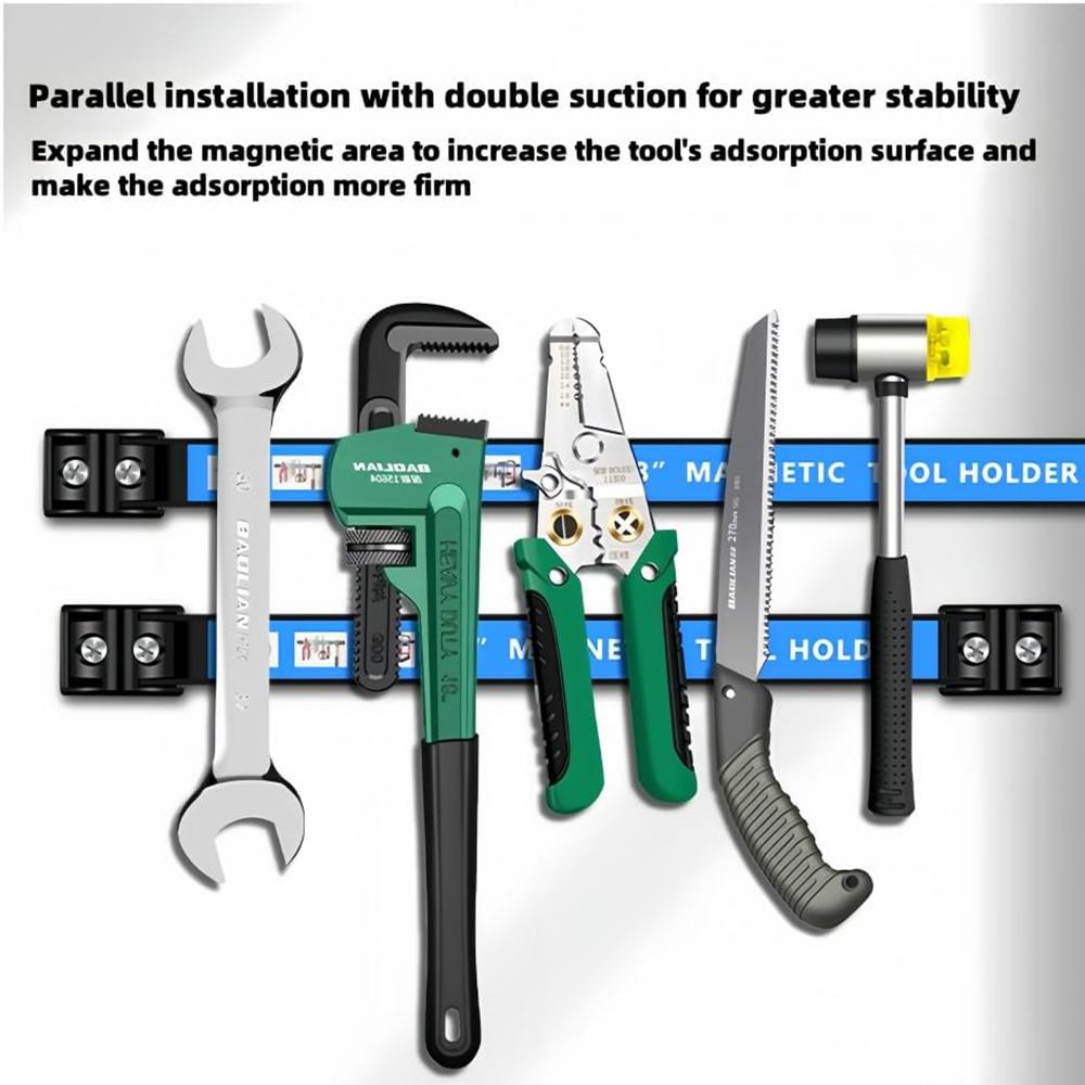 8/12/18/24Inch Strong Magnetic Tool Holder Heavy Duty Magnetic Tool Bar Strip Space Saving Storage Rack for Workshop Garage Home