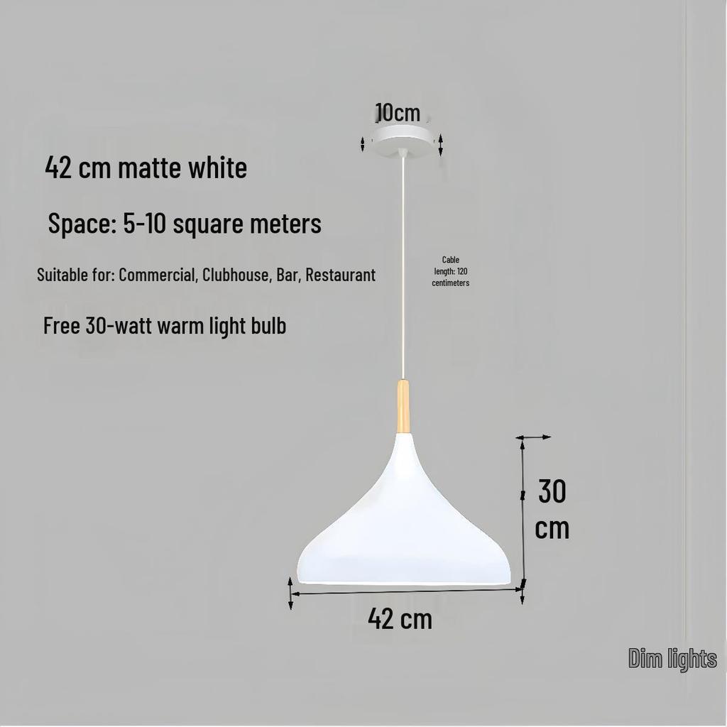 Modern Industrial Style Dining Chandelier with Creative Art Lampshade for Hot Pot/Fruit/Rice Shops