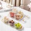Multi-Grid Plastic Snack and Candy Dish for Home