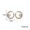 Imitation Round Crystal Drop Earrings for Women Minimalism Temperament Fashion Party Jewelry KTJ