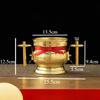 1pc Metal Incense Burner Ornament Temple Incense Burner Candlestick Buddha Hall Desktop Incense Burner Pray for Auspiciousness