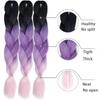 24Inch Glowing Twist Braids Braiding Hair Extensions Jumbo Braids Ombre Synthetic Hair KTB
