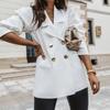 Damen Locker Langarm Umlegekragen Polyester Urbaner Stil Blazer Mantel
