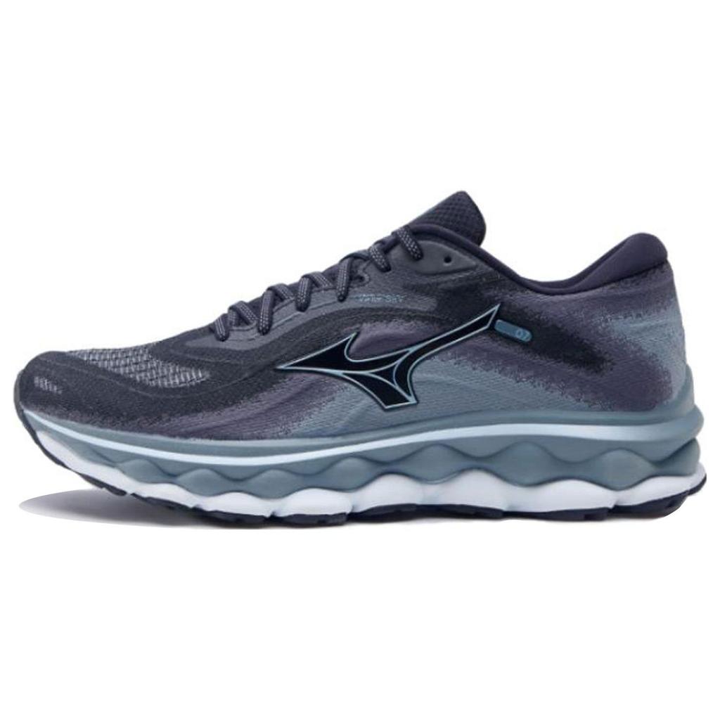 Mizuno Wave Sky 7 Comfortable Thick Sole Breathable Rebound Shock Absorption Low Top Training Running Shoes Men Sneaker Black Gray J1GC230202