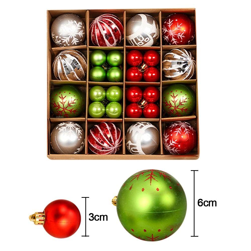 Creative Plastic Christmas Balls Ornaments 6cm Shatterproof Christmas Tree Decorations Xmas Christmas Tree Ball Wedding