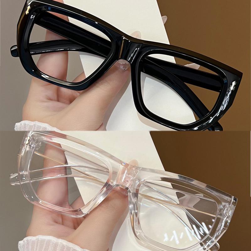 2Pcs Fashion Square Glasses For Women Classic Blue Light Blocking Men Daily Life Stylish Brand Designer Eyewear