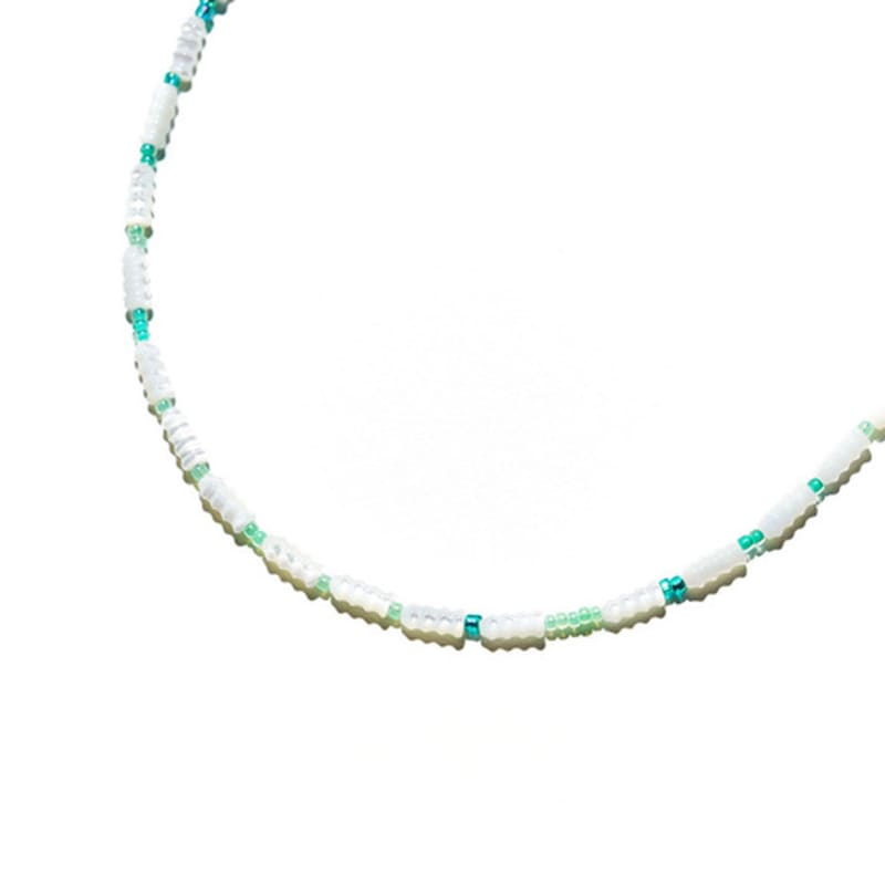 niroserendipity WHiTE & MiNT DRiZZLE NECKLACE #125