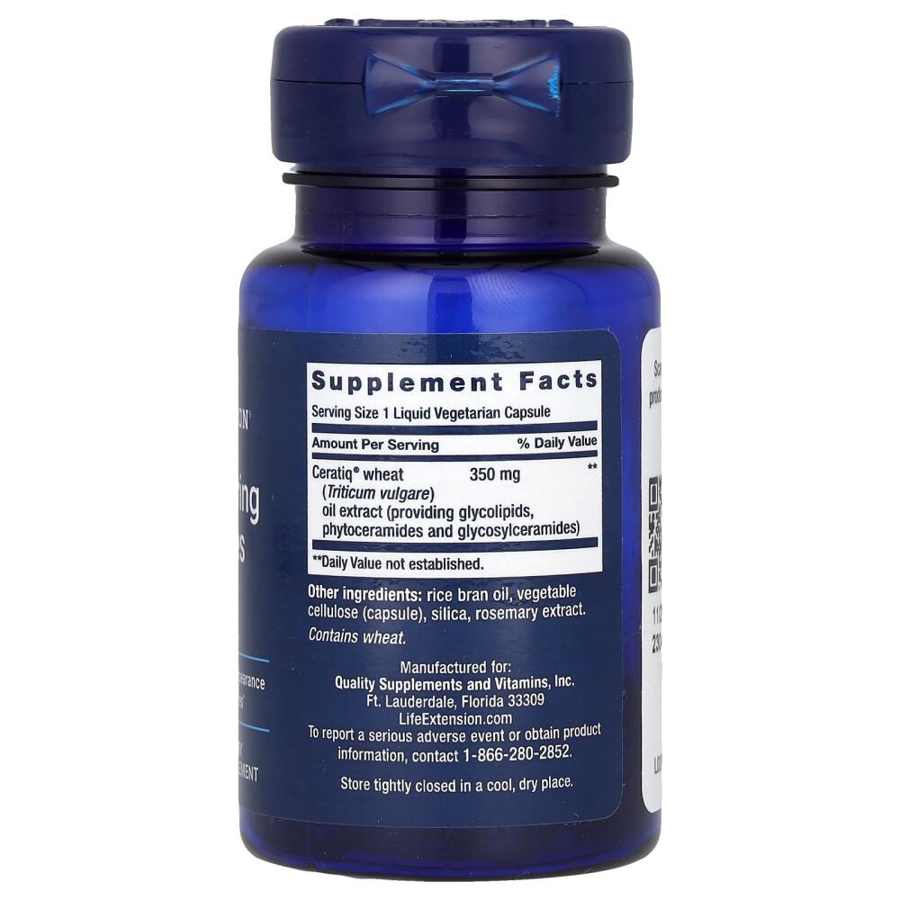 Life Extension Skin Restoring Ceramides Liquid Veggie Capsules 30 Count