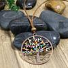 GemChic Women's New Vintage Round Hollow Geometric Tree Beads Pendant Long Necklace Ethnic Fashion Birthday Christmas Jewelry Gift