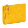 Louis Vuitton Lisa Wallet Monogram Pressed Button Cowhide Women wallet Ginkgo-Yellow M13579