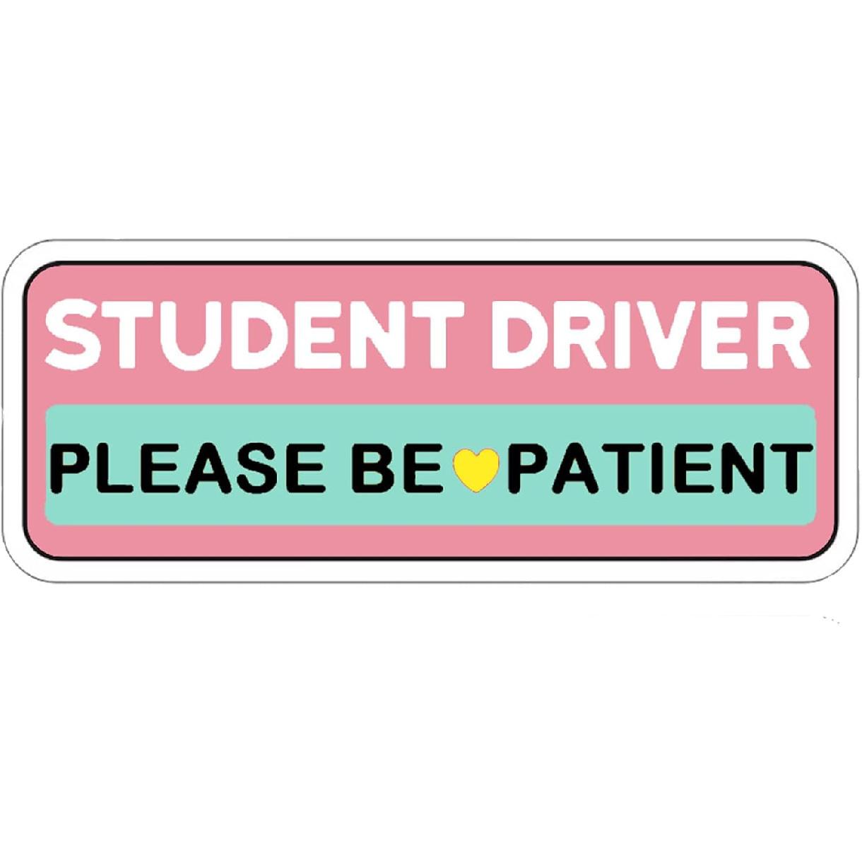 Student Driver Car, Teen Driver Magnet for Car, Please Be Patient Student Driver Magnet Removable Novice Rookie Safety Atntteion Sign -