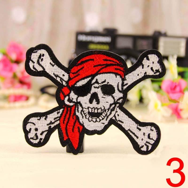 

1 шт. панк-череп вышитый утюгом / пришитый нашивка аппликация значок футболка одежда своими руками 3