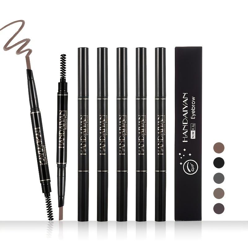 Femfarget dobbelthodet børste automatisk roterende øyenbrynsblyant Vanntett øyenbrynsblyant flekker ikke ut trekantet øyenbrynsblyant