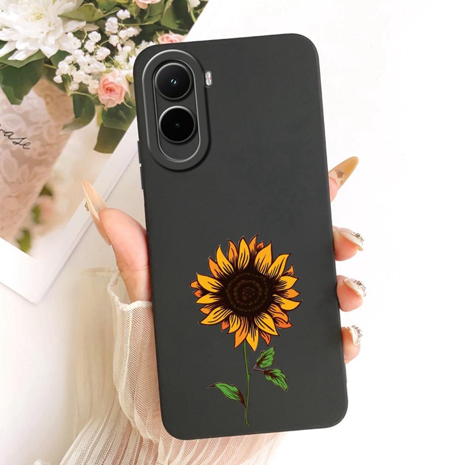 For Xiaomi Poco M7 Plus Case PocoM7 4G Pretty Girl Sunfower Painted Phone Case For Xiaomi Poco M7 Pro PocoM7 Plus 5G Soft Fundas
