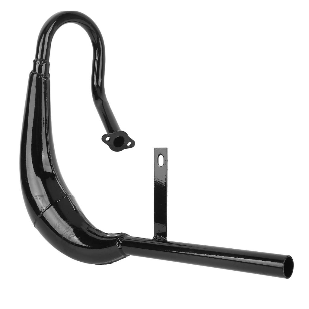 Motorcycle Exhaust Pipe 40mm Dia Aluminum Alloy Noise Reduction Electric Bike Exhaust Tube with Silencer Gasket Black