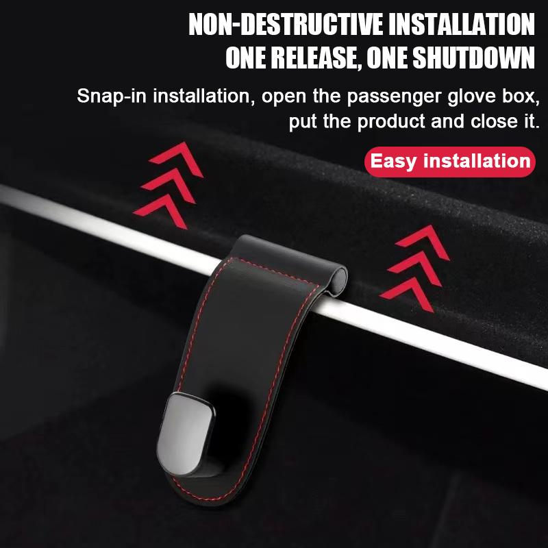 SEAMETAL Car Passenger Glove Box Hook Double Hook Purse Bag Hanger Hidden Storage Hooks Auto Interior Accessories
