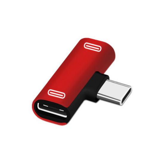 Multifunkční spolehlivý slitinový adaptér USB typu C na duální rozbočovač/konvertor typu C