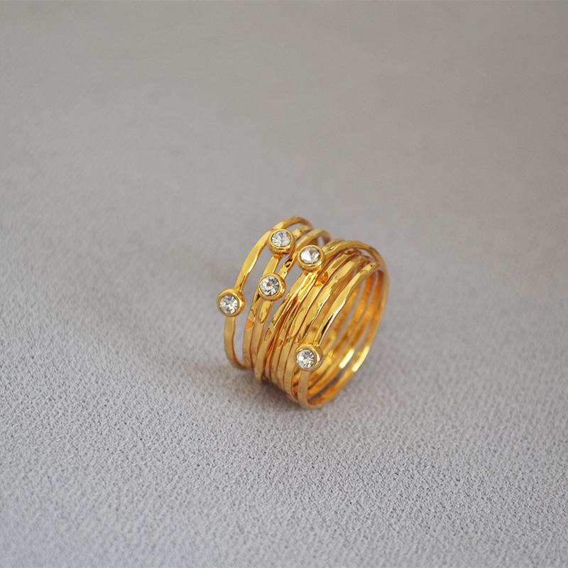 

Элегантное женское кольцо на указательный палец в виде птичьего гнезда, ручной работы, в стиле французского ретро, многослойное, с проволочной обмоткой, инкрустированное бриллиантами и жемчугом Size 7