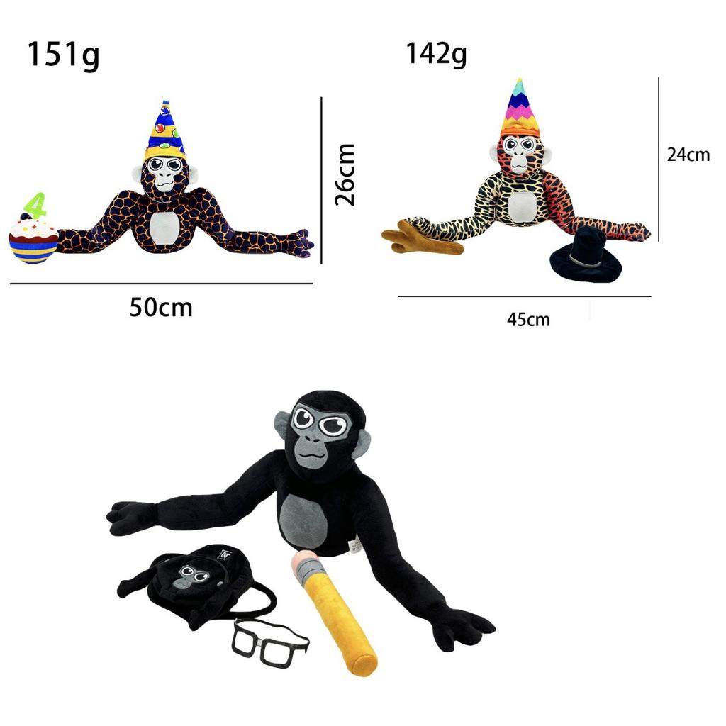 Multicolor Gorilla Plush Toy