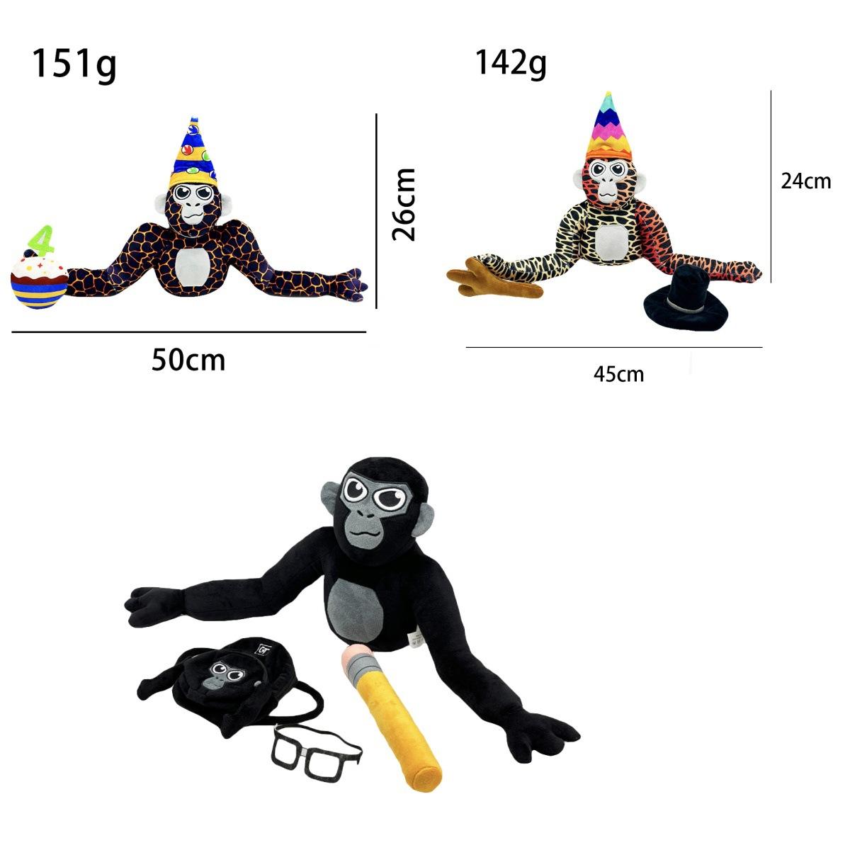 

Multicolor Gorilla Plush Toy as shown in the picture