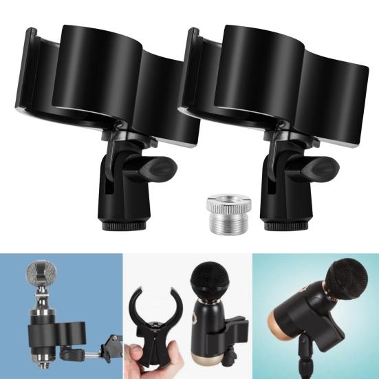 Mikrofonklemme Verstellbare Mikrofonklemme für Mikrofone mit Außendurchmesserbereich 1,26" bis 2,36" für Bühne Kirche Studio