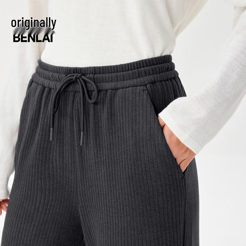 BENLAI Women's Plush Thermal Anti-Static Straight-Leg Casual Pants