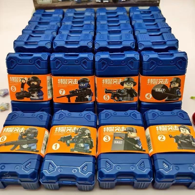 Swat Commando Miniature Building Block Military Sand Table Soldier Weapon Assembly Compatible Children'S Toys Small Gifts