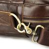 Business Casual Herren Aktentasche First Layer Rindsleder Laptoptasche Herren Schulter Messenger Bag