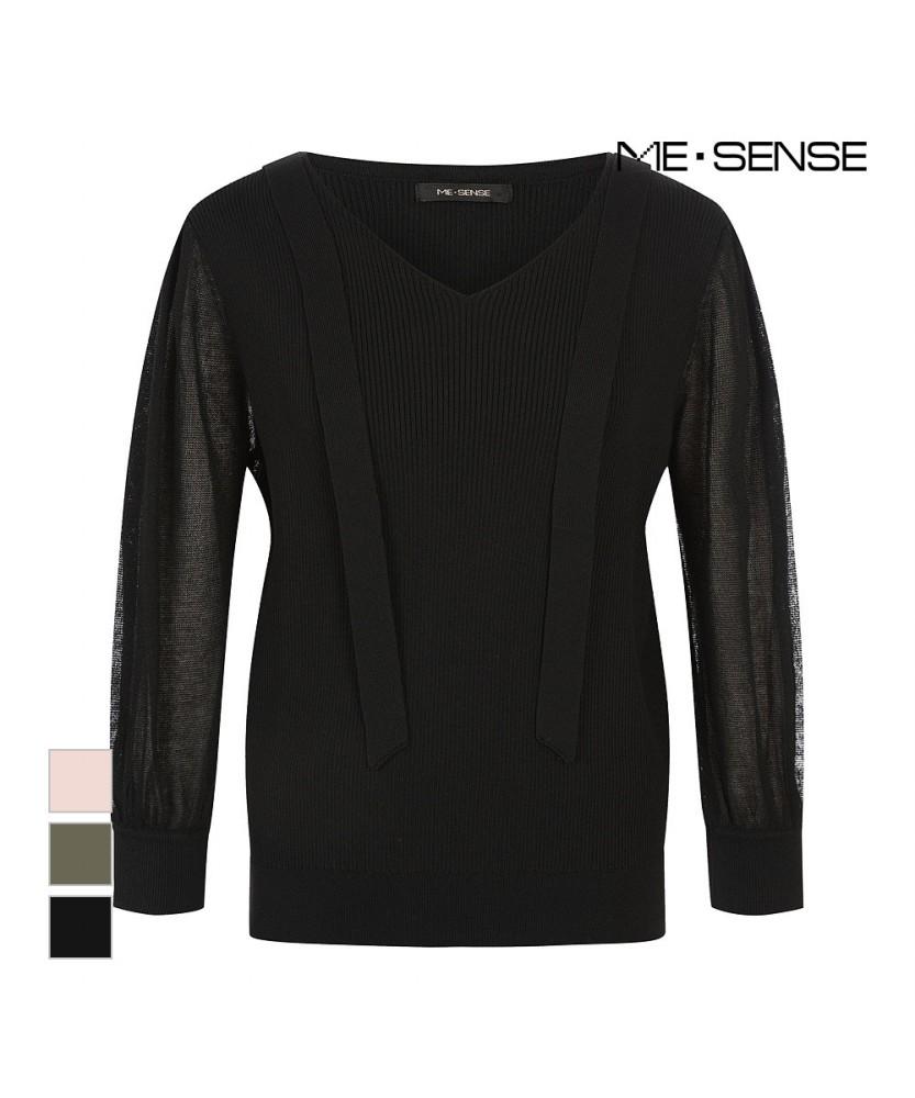 MESENSE See-Through Sleeve Knit_Mb48Knmd02Z