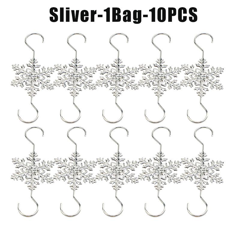 

Christmas Ornament Hooks S-shaped Snowflake Hooks Christmas Tree Hanging Ornament Hook Party Home Accessories 1Bag