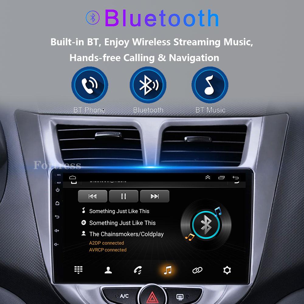 Fortress Android 10 Car Radio For Hyundai Solaris Verna Accent 2010 - 2016 Multimedia Video Player Navi GPS 2 Din DVD Head Unit