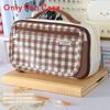 Multi Compartment Fabric Pen Bag With Magnetic Closure For Students And Office Use
