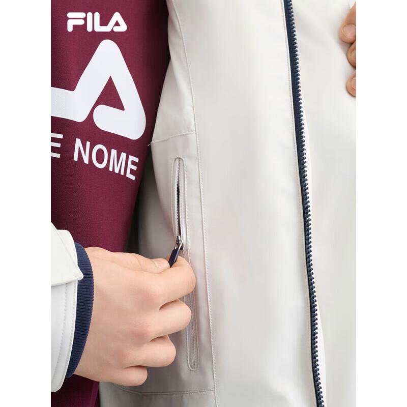 FILA Men's Mid-Length Hooded Parka Down Jacket