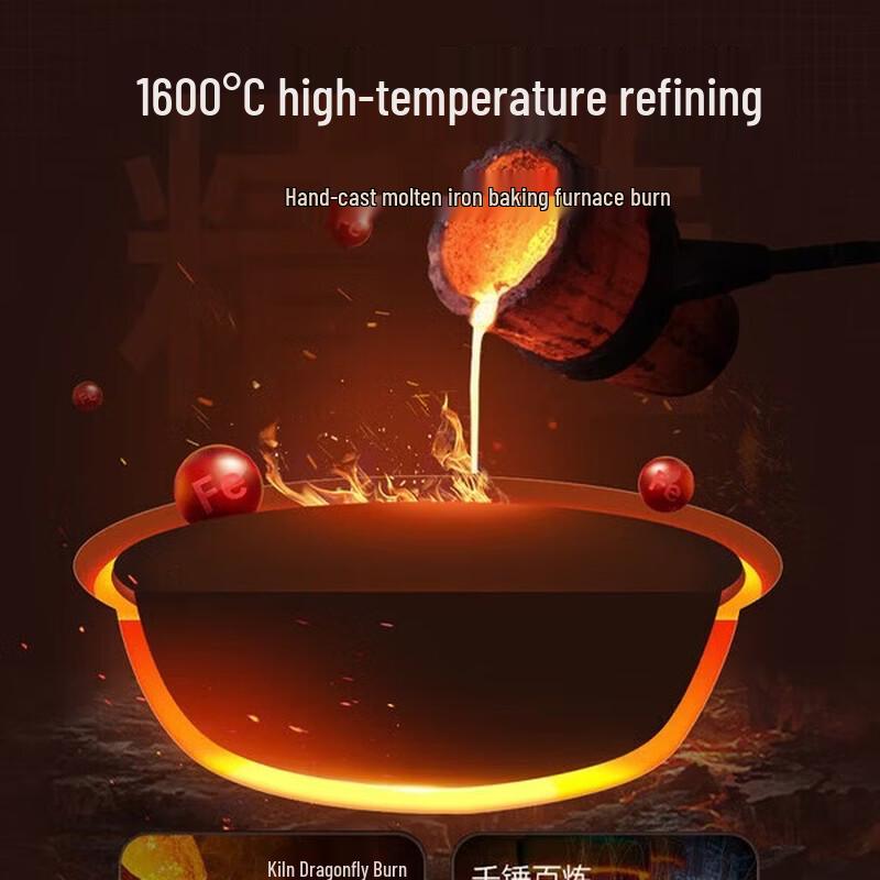 COOKER KING 30cm Nitrided Cast Iron Wok