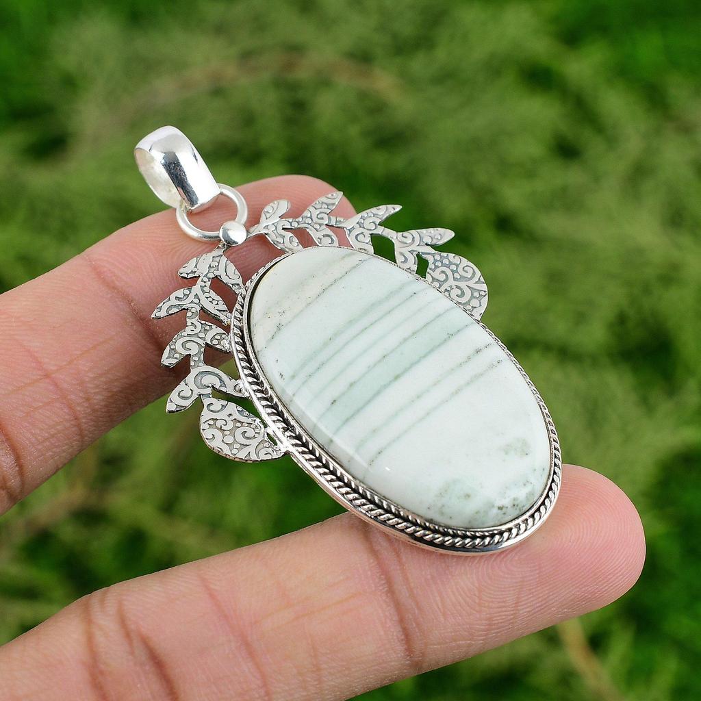 Daughters Day Deal Oval Natural Blue Rhodochrosite Mother New Pendant 925 Silver
