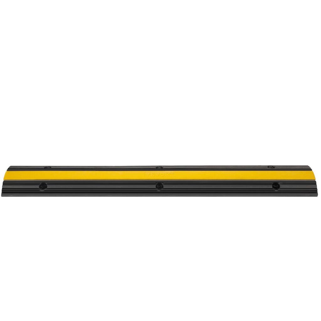 4 Pack of 1-Channel Rubber Cable Protector Ramps Heavy Duty 18000Lbs Load Capacity Cable Wire Cord Cover Ramp Speed Bump Driveway Hose Cable Ramp