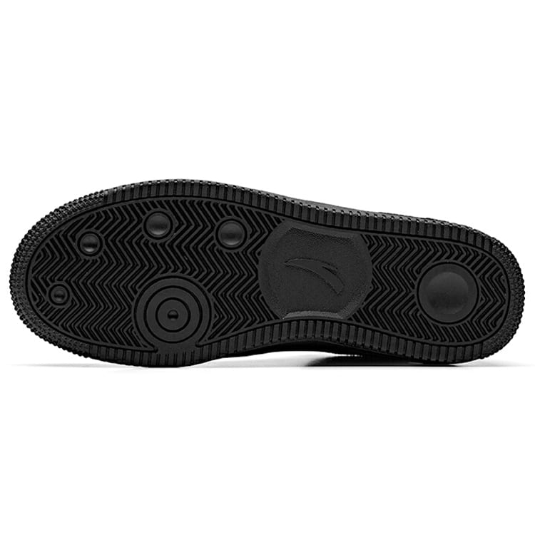 Anta Synthetic Leather Slip Resistant Abrasion Resistant High Top Skateboard Shoes Men's Black 91948061-2