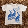 Rabbit Baby Short Sleeve Top Gothic Street T-shirt Women's Leisure Basic T-shirt Casual Print Letter Top Girls' Gothic EMO 90s